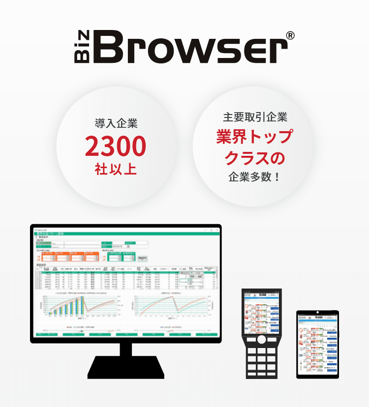 BizBrowser 導入企業2300社以上 主要取引企業業界トップクラスの企業多数！